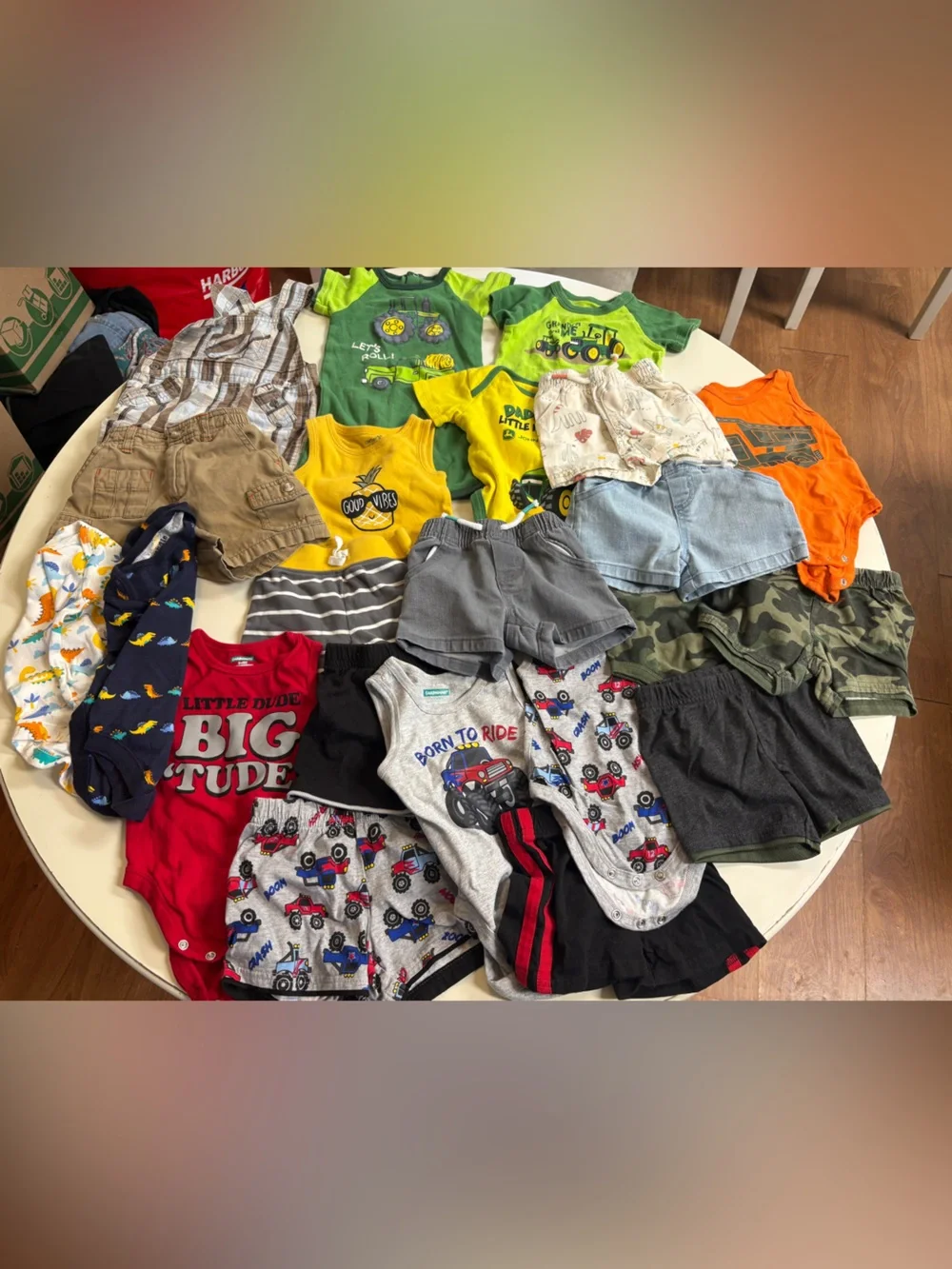 Lot of 22 boys size 3-6 month clothing
